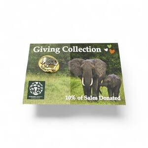 Far Fetched Save the Elephants Tie Tack Lapel Pin Artisan Fair Trade NEW